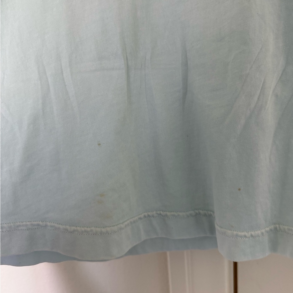 Sea New York Pale Blue Short Sleeve Top with Ruffled Peter Pan Collar - Picture 3 of 6